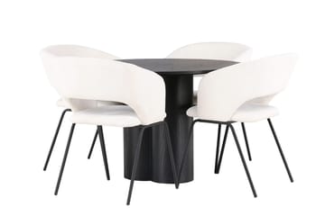 Olivia Matbord 110 cm Runt med 4 Day Matstol - Möbler - Matplats - Matgrupp & matbord med stolar