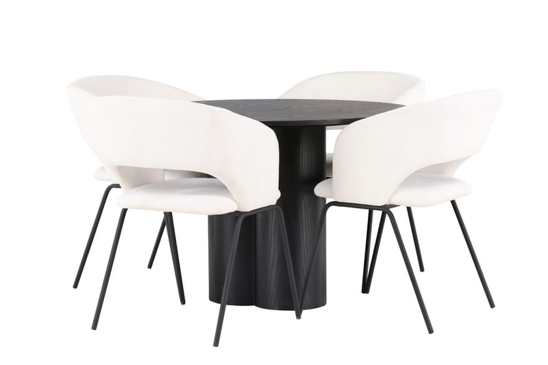 Olivia Matbord 110 cm Runt med 4 Day Matstol - Möbler - Matplats - Matgrupp & matbord med stolar