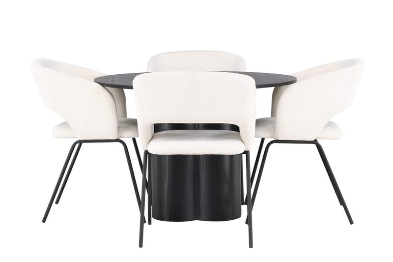Olivia Matbord 110 cm Runt med 4 Day Matstol - Möbler - Matplats - Matgrupp & matbord med stolar