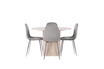 Olivia Matbord 110 cm Runt med 4 Eva Matstol - Möbler - Matplats - Matgrupp & matbord med stolar