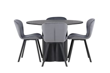 Olivia Matbord 110 cm Runt med 4 Lilja Matstol - Möbler - Matplats - Matgrupp & matbord med stolar