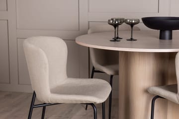 Olivia Matbord 110 cm Runt med 4 Modesto Matstol - Möbler - Matplats - Matgrupp & matbord med stolar