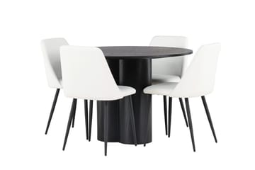 Olivia Matbord 110 cm Runt med 4 Night Matstol - Möbler - Matplats - Matgrupp & matbord med stolar