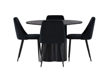 Olivia Matbord 110 cm Runt med 4 Night Matstol - Möbler - Matplats - Matgrupp & matbord med stolar