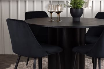 Olivia Matbord 110 cm Runt med 4 Night Matstol - Möbler - Matplats - Matgrupp & matbord med stolar