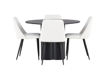 Olivia Matbord 110 cm Runt med 4 Night Matstol - Möbler - Matplats - Matgrupp & matbord med stolar