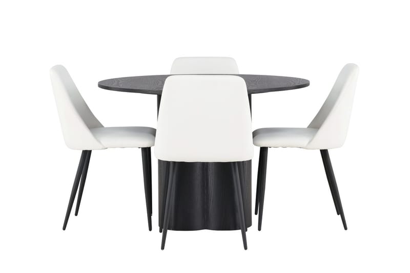 Olivia Matbord 110 cm Runt med 4 Night Matstol - Möbler - Matplats - Matgrupp & matbord med stolar