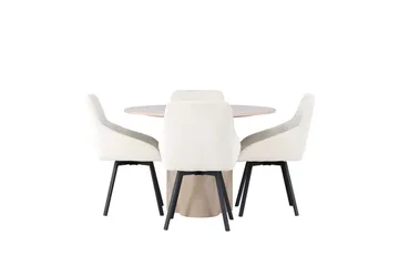 Olivia Matbord 110 cm Runt med 4 Rosie Matstol - Möbler - Matplats - Matgrupp & matbord med stolar