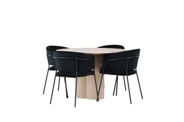 Olivia Matbord 110 cm Runt med 4 Selma Matstol - Möbler - Matplats - Matgrupp & matbord med stolar