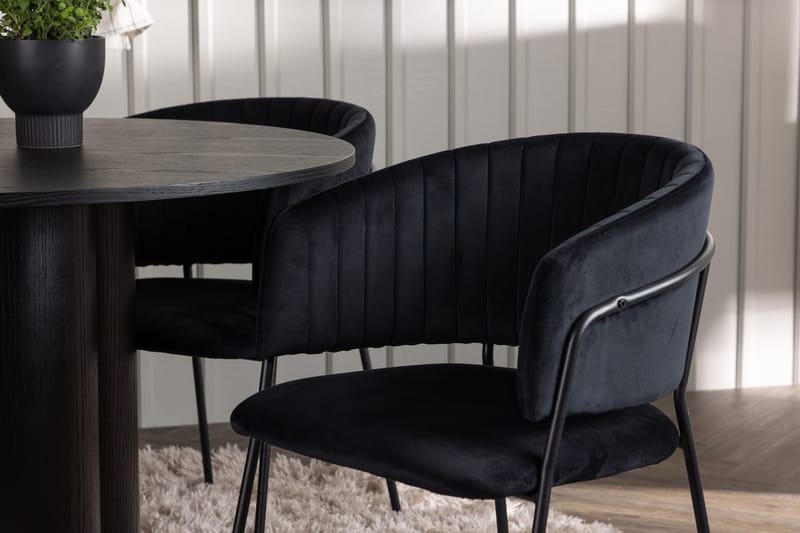 Olivia Matbord 110 cm Runt med 4 Selma Matstol - Möbler - Matplats - Matgrupp & matbord med stolar