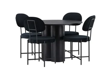 Olivia Matbord 110 cm Runt med 4 Stella Matstol - Möbler - Matplats - Matgrupp & matbord med stolar