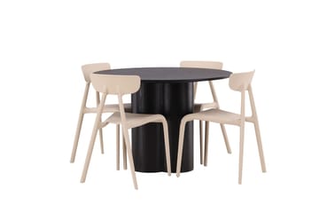 Olivia Matbord 110 cm Runt med 4 Ursholmen Matstol - Möbler - Matplats - Matgrupp & matbord med stolar