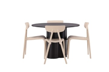 Olivia Matbord 110 cm Runt med 4 Ursholmen Matstol - Möbler - Matplats - Matgrupp & matbord med stolar