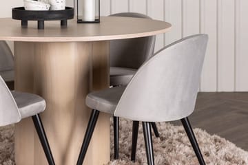 Olivia Matbord 110 cm Runt med 4 Velvet Köksstol Sammet - Möbler - Matplats - Matgrupp & matbord med stolar