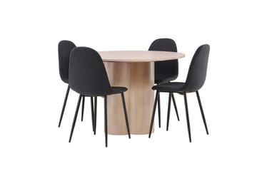 Olivia Matbord 110 cm Runt med 4 Polar Matstol - Möbler - Matplats - Matgrupp & matbord med stolar