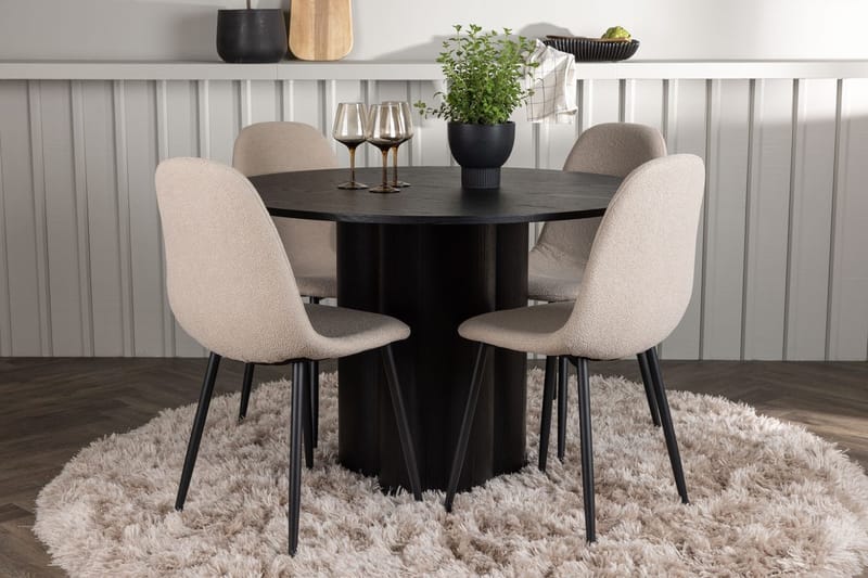 Olivia Matbord 110 cm Runt med 4 Polar Matstol