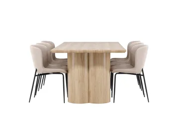 Olivia Matbord 210x100 cm med 6 Modesto Matstol - Möbler - Matplats - Matgrupp & matbord med stolar