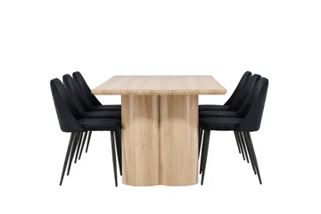 Olivia Matbord 210x100 cm med 6 Night Matstol - Möbler - Matplats - Matgrupp & matbord med stolar