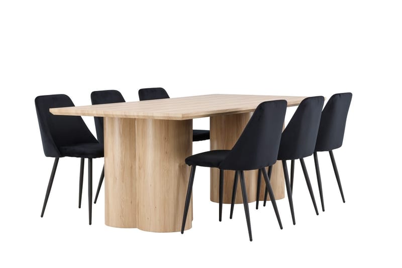 Olivia Matbord 210x100 cm med 6 Night Matstol - Möbler - Matplats - Matgrupp & matbord med stolar
