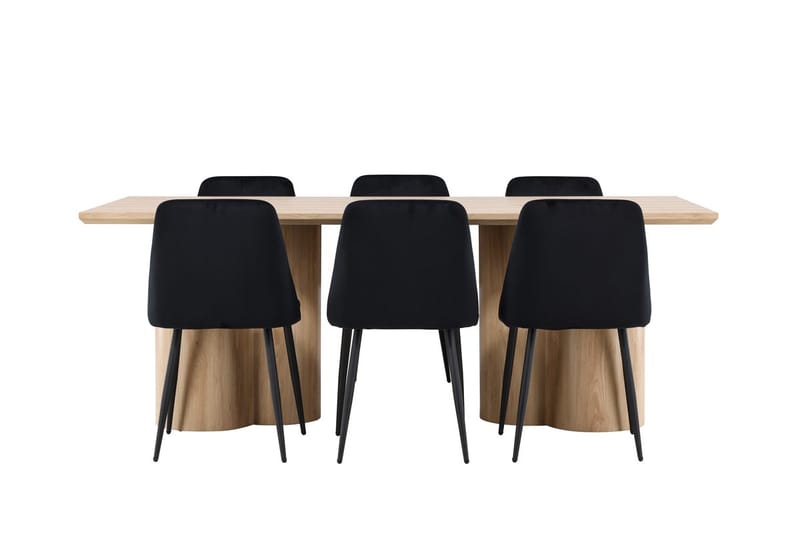 Olivia Matbord 210x100 cm med 6 Night Matstol - Möbler - Matplats - Matgrupp & matbord med stolar