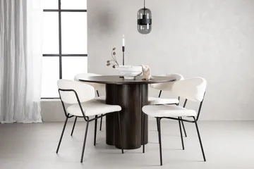 Olivia Matgrupp 110 cm Rund med 4 Chico Stolar - Mocca - Möbler - Matplats - Matgrupp & matbord med stolar