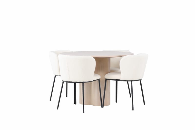 Olivia Matgrupp 110 cm Rund med 4 Edina Stolar - Möbler - Matplats - Matgrupp & matbord med stolar