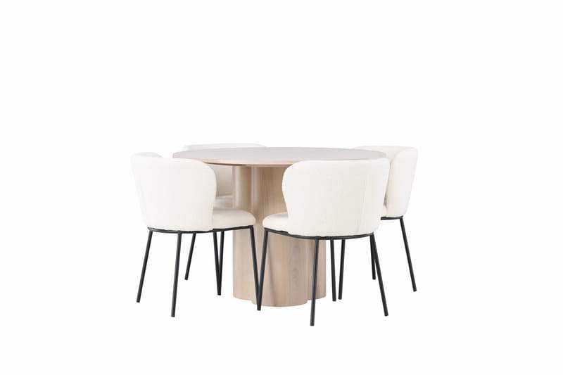 Olivia Matgrupp 110 cm Rund med 4 Edina Stolar - Möbler - Matplats - Matgrupp & matbord med stolar