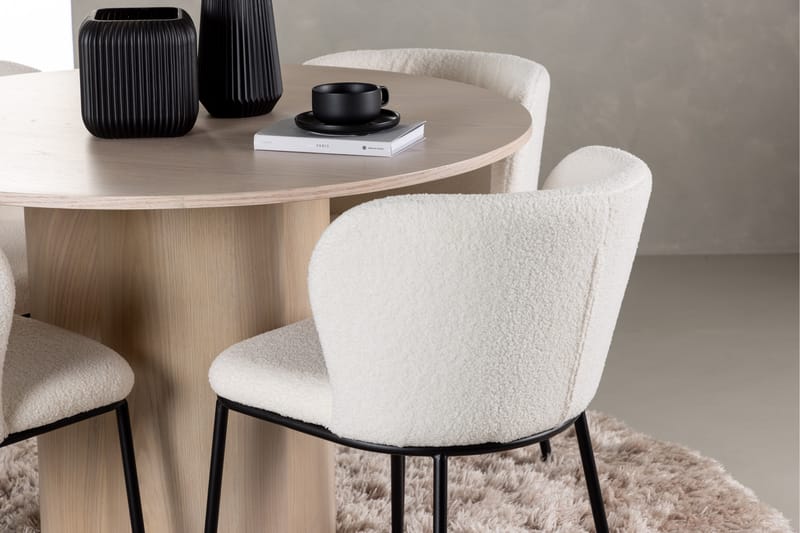 Olivia Matgrupp 110 cm Rund med 4 Edina Stolar - Möbler - Matplats - Matgrupp & matbord med stolar