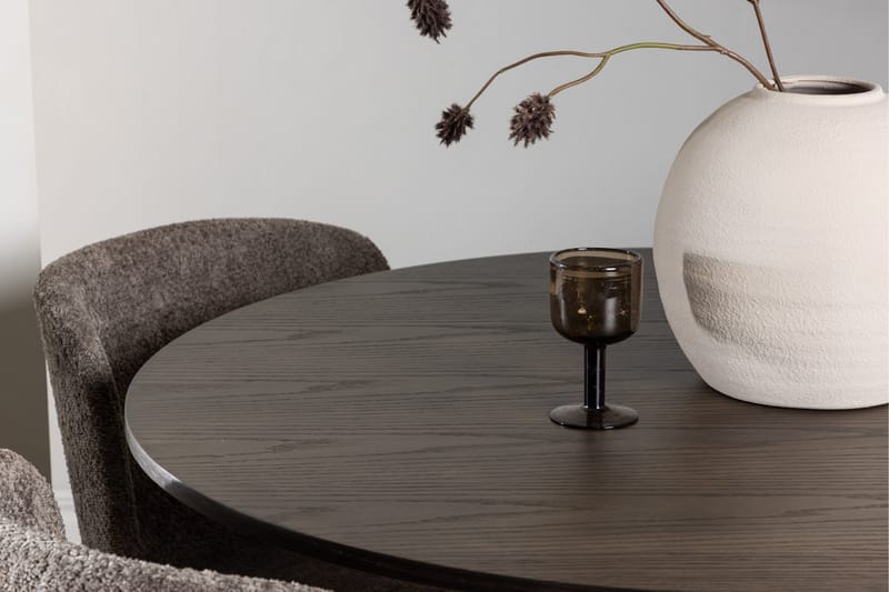 Olivia Matgrupp 110 cm Rund med 4 Modesto stolar - Beige - Möbler - Matplats - Matgrupp & matbord med stolar
