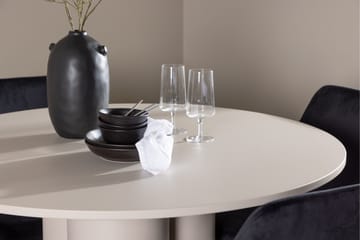 Olivia Matgrupp 110 cm Rund med 4 Night stolar - Beige/Svart - Möbler - Matplats - Matgrupp & matbord med stolar