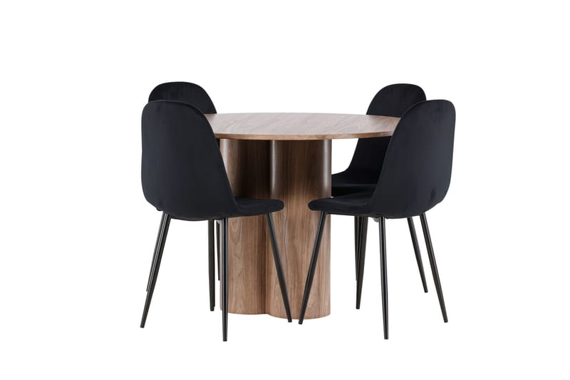 Olivia Matgrupp 110 cm Rund med 4 Polar stolar - Möbler - Matplats - Matgrupp & matbord med stolar