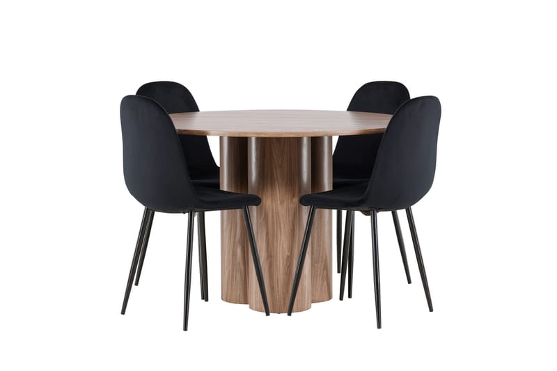Olivia Matgrupp 110 cm Rund med 4 Polar stolar - Möbler - Matplats - Matgrupp & matbord med stolar