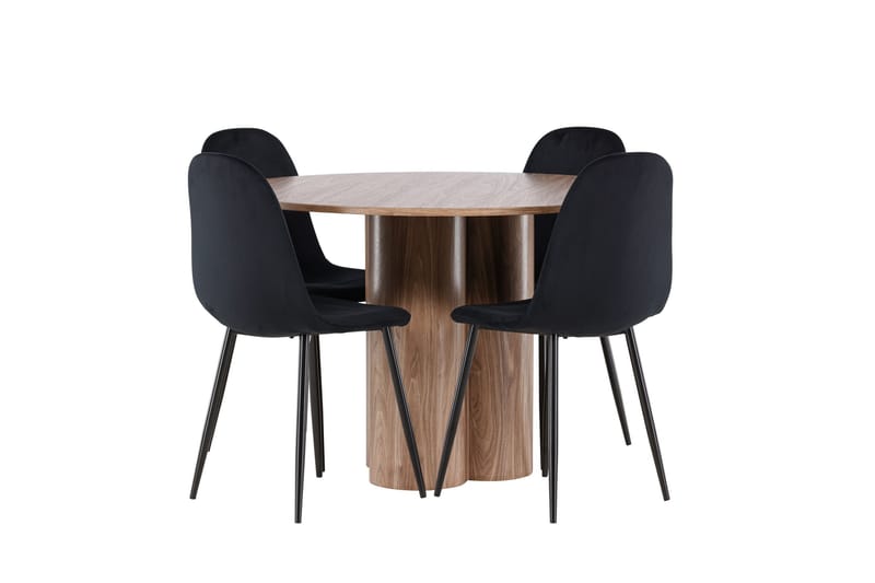 Olivia Matgrupp 110 cm Rund med 4 Polar stolar - Möbler - Matplats - Matgrupp & matbord med stolar