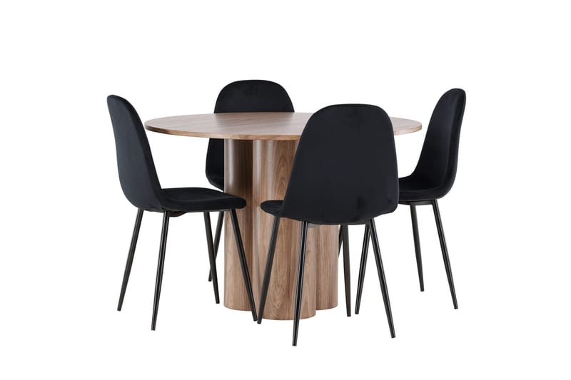 Olivia Matgrupp 110 cm Rund med 4 Polar stolar - Möbler - Matplats - Matgrupp & matbord med stolar