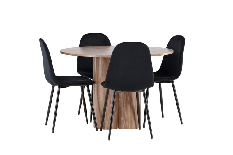 Olivia Matgrupp 110 cm Rund med 4 Polar stolar - Möbler - Matplats - Matgrupp & matbord med stolar