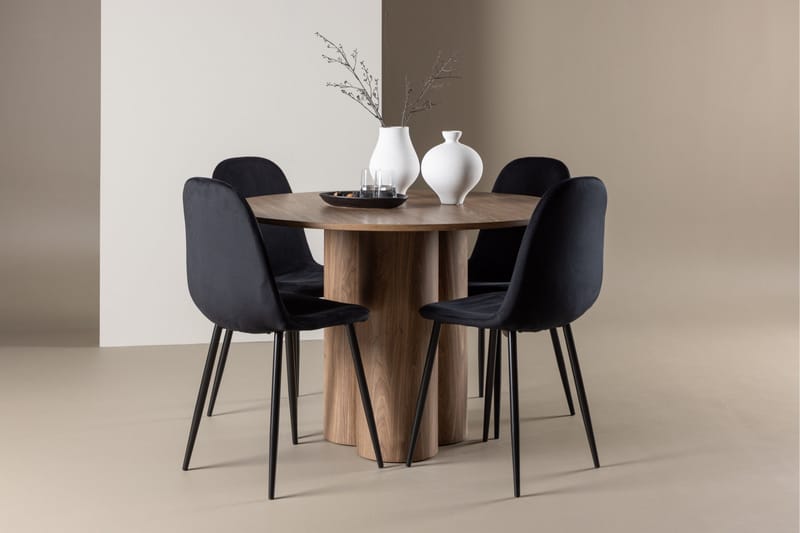 Olivia Matgrupp 110 cm Rund med 4 Polar stolar - Möbler - Matplats - Matgrupp & matbord med stolar