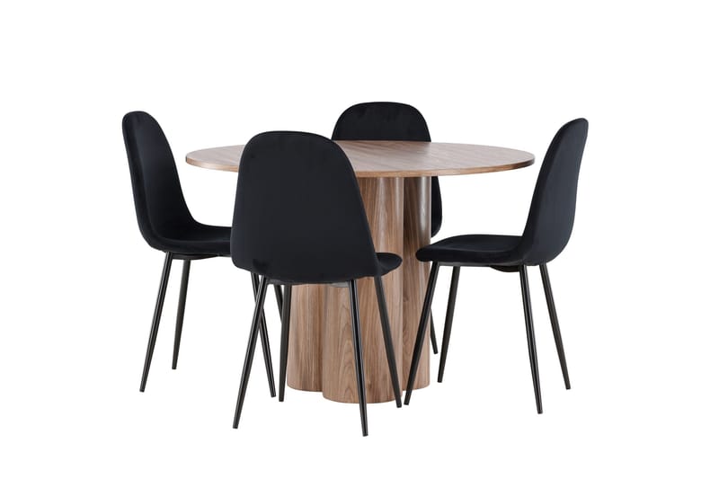 Olivia Matgrupp 110 cm Rund med 4 Polar stolar - Möbler - Matplats - Matgrupp & matbord med stolar