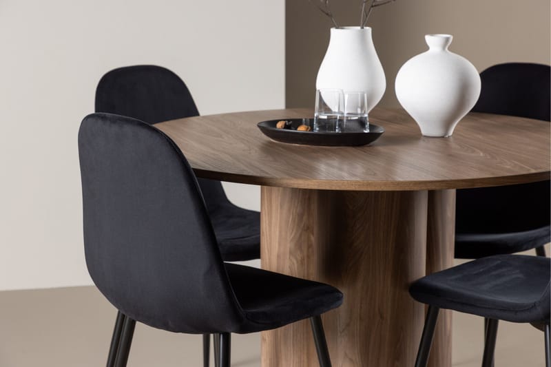 Olivia Matgrupp 110 cm Rund med 4 Polar stolar - Möbler - Matplats - Matgrupp & matbord med stolar