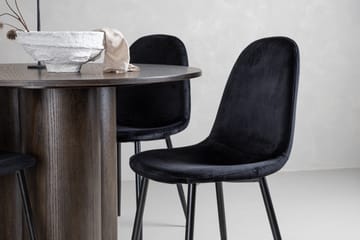 Olivia Matgrupp 110 cm Rund med 4 Polar stolar - Svart - Möbler - Matplats - Matgrupp & matbord med stolar