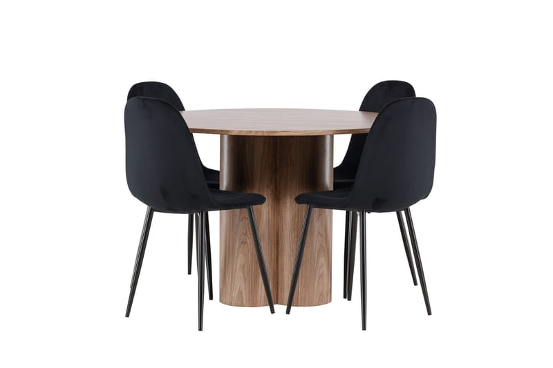 Olivia Matgrupp 110 cm Rund med 4 Polar stolar - Möbler - Matplats - Matgrupp & matbord med stolar