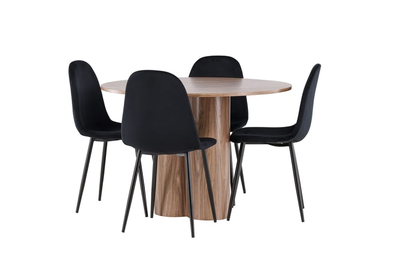 Olivia Matgrupp 110 cm Rund med 4 Polar stolar - Möbler - Matplats - Matgrupp & matbord med stolar