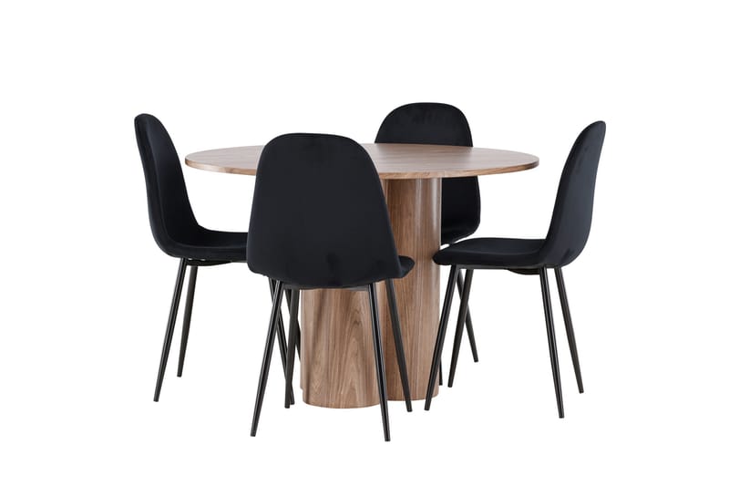 Olivia Matgrupp 110 cm Rund med 4 Polar stolar - Möbler - Matplats - Matgrupp & matbord med stolar