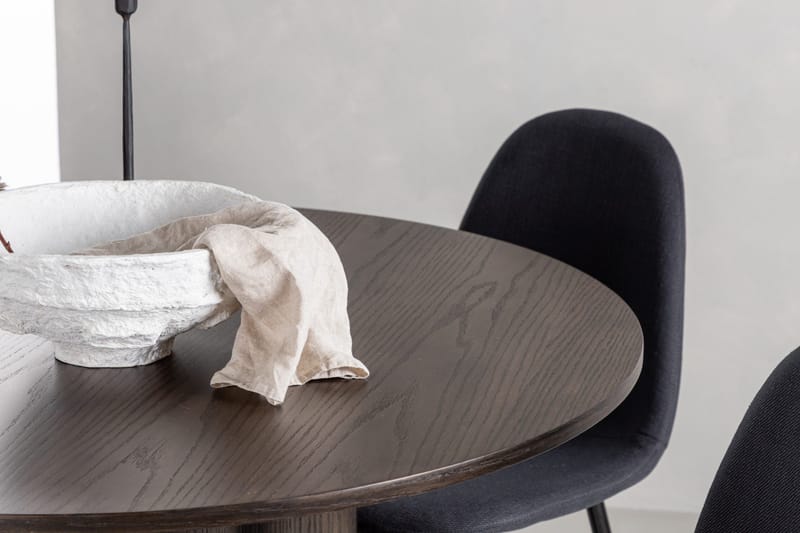 Olivia Matgrupp 110 cm Rund med 4 Polar stolar - Svart - Möbler - Matplats - Matgrupp & matbord med stolar