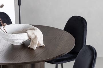 Olivia Matgrupp 110 cm Rund med 4 Polar stolar - Svart - Möbler - Matplats - Matgrupp & matbord med stolar