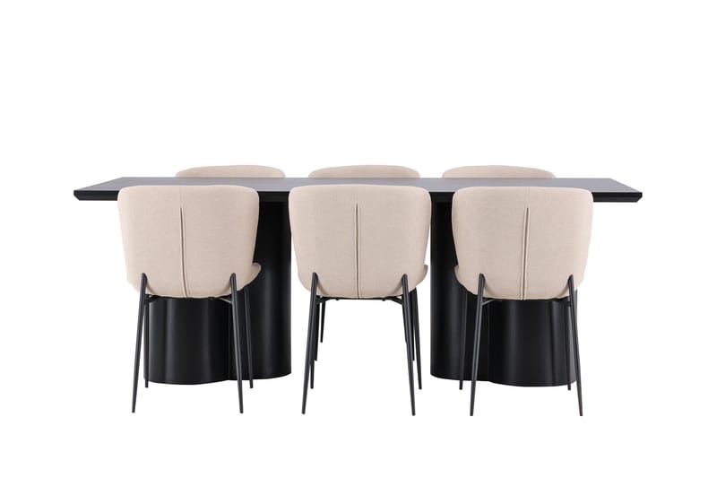 Olivia Matgrupp 210 cm Rektangulär med 6 Modesto stolar - Möbler - Matplats - Matgrupp & matbord med stolar
