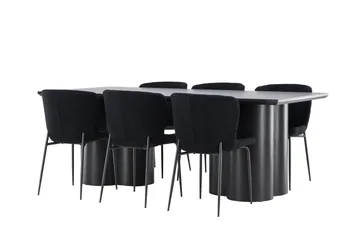 Olivia Matgrupp 210 cm Rektangulär med 6 Modesto stolar - Möbler - Matplats - Matgrupp & matbord med stolar