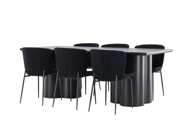Olivia Matgrupp 210 cm Rektangulär med 6 Modesto stolar - Möbler - Matplats - Matgrupp & matbord med stolar
