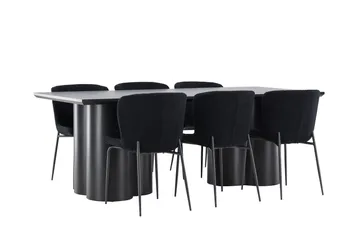 Olivia Matgrupp 210 cm Rektangulär med 6 Modesto stolar - Möbler - Matplats - Matgrupp & matbord med stolar