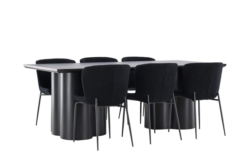 Olivia Matgrupp 210 cm Rektangulär med 6 Modesto stolar - Möbler - Matplats - Matgrupp & matbord med stolar