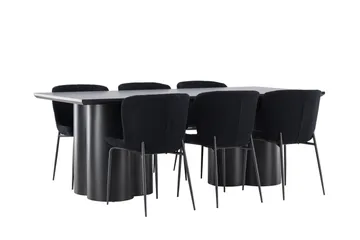 Olivia Matgrupp 210 cm Rektangulär med 6 Modesto stolar - Möbler - Matplats - Matgrupp & matbord med stolar